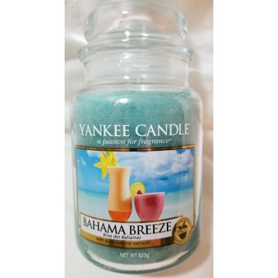 Yankee Candle BAHAMA BREEZE Large Jar 22 Oz Blue Housewarmer UK Label Wax Fruit 5038580003949  202403468057